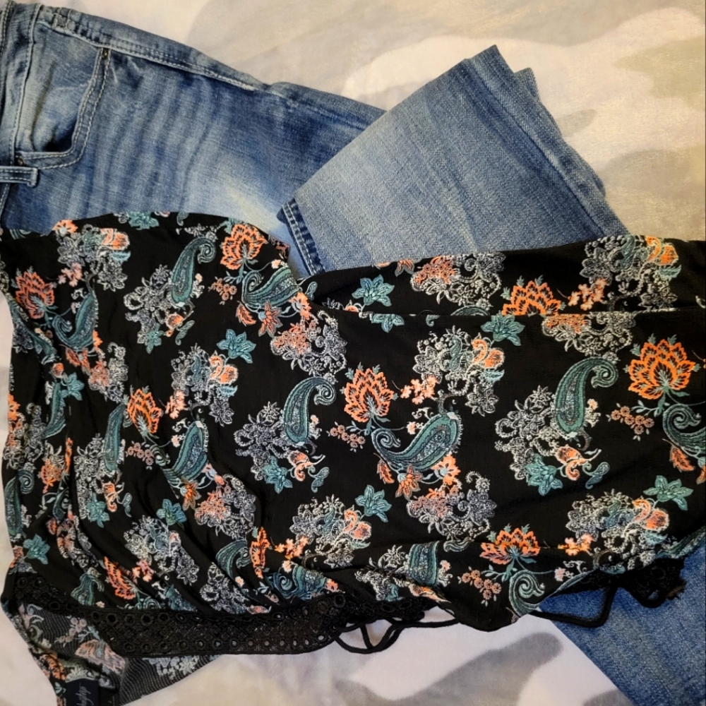 Blouse and jeans